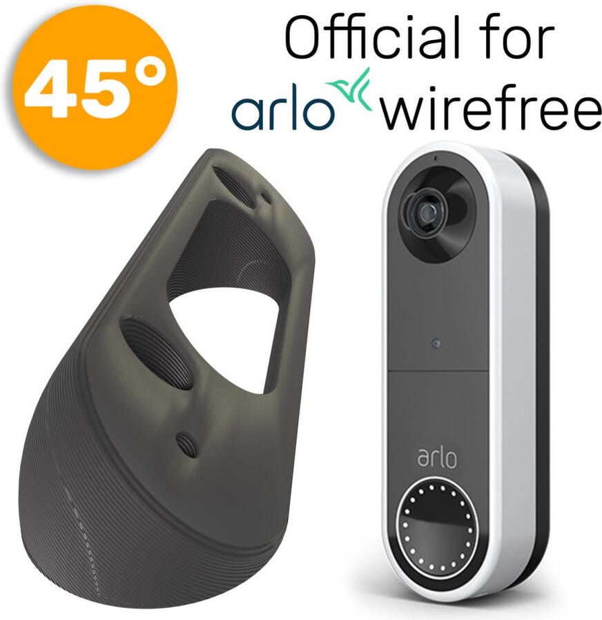 Umake Arlo Wire Free 45° Hoekbeugel Type AVD2001 Zwart Inclusief schroeven