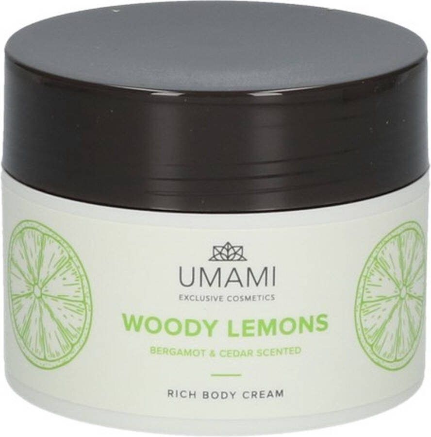 Umami Exclusive Cosmetics UMAMI woody lemons rich body cream 250ml