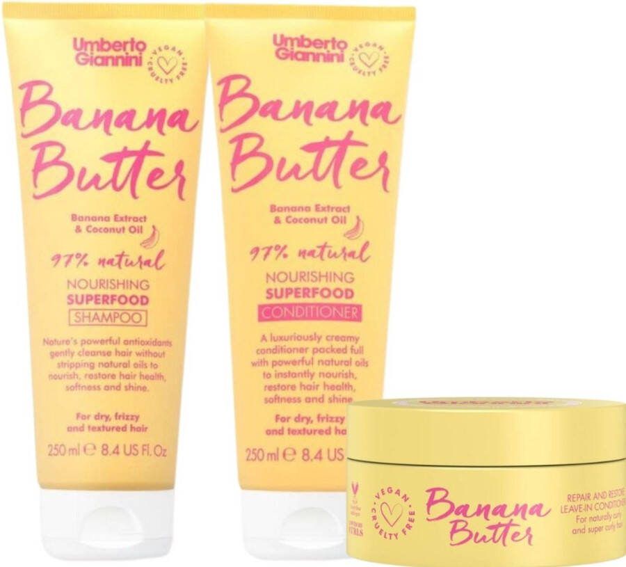 Umberto Giannini Banana Butter Set 250+250+200ml