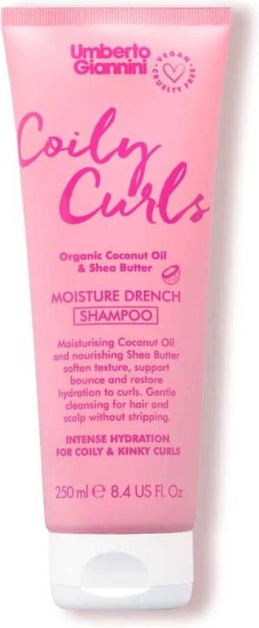 Umberto Giannini Coily Curls Moisture Drench Shampoo Sulphate Free 250ml