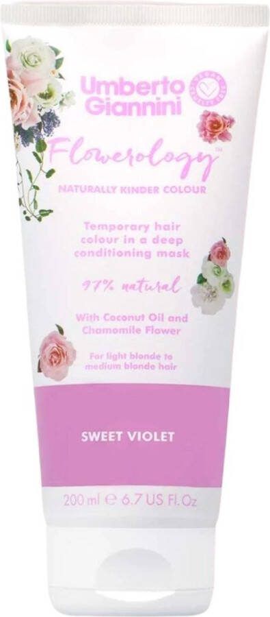 Umberto Giannini Flowerology Temporary Colour Mask Sweet Violet 200ml