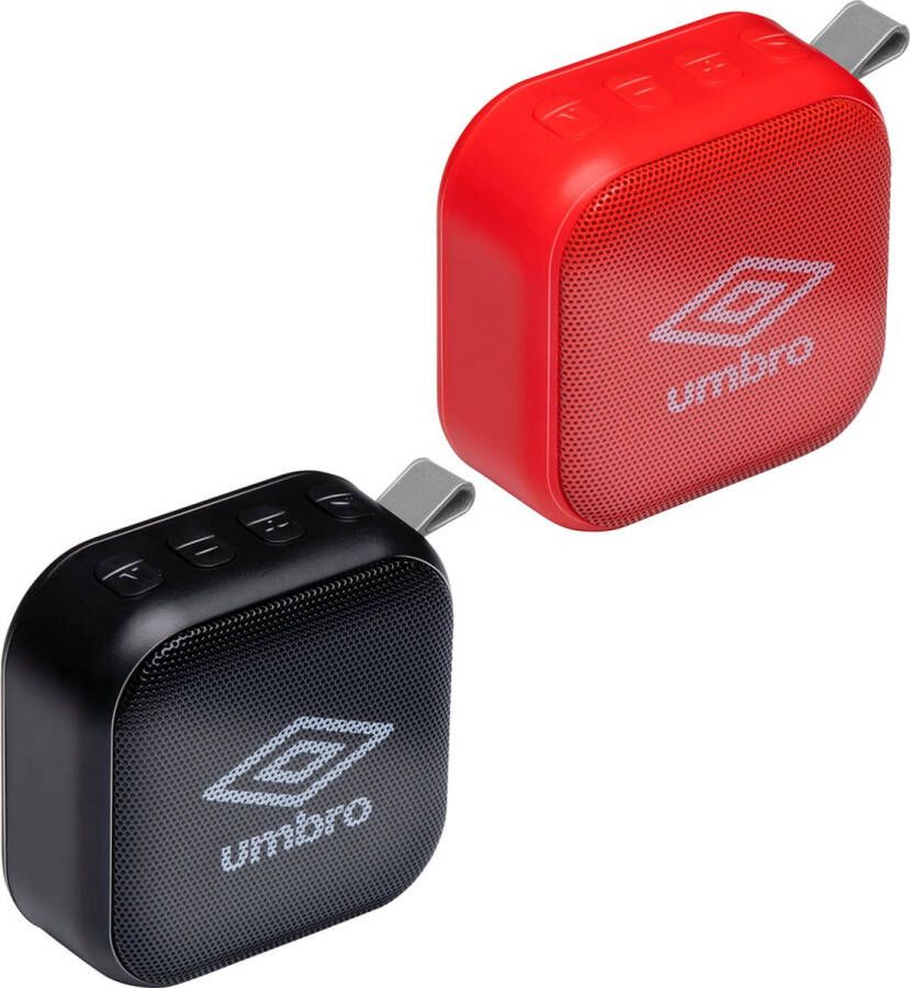 Umbro Mini Speaker Draadloos Met Lus 400mAh Zwart Rood