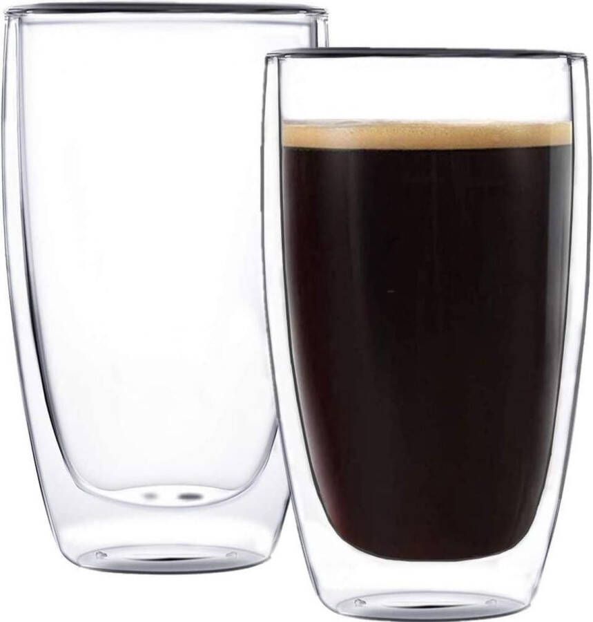 UMIGAL Dubbelwandig Glas Espressokopjes of Theeglas- 450 ml 2 stuks