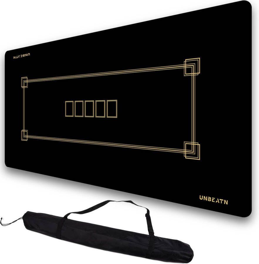 UNBEATN Pokermat 180 x 90 cm Pokerkleed Pokerset Pokertafel Antislip Incl. draagtas