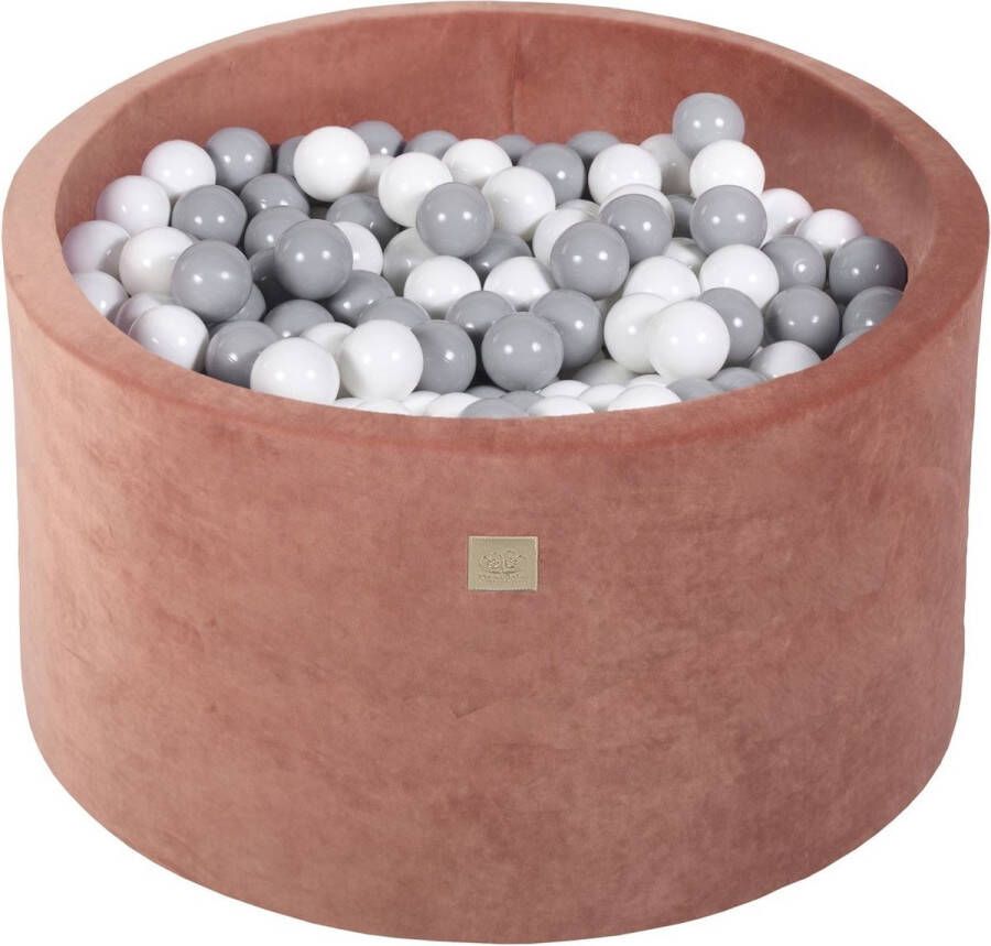 Kiddo Match Ballenbak VELVET Marsala Rood 90x40 incl. 300 bollen Grijs Wit Vaderdag cadeau
