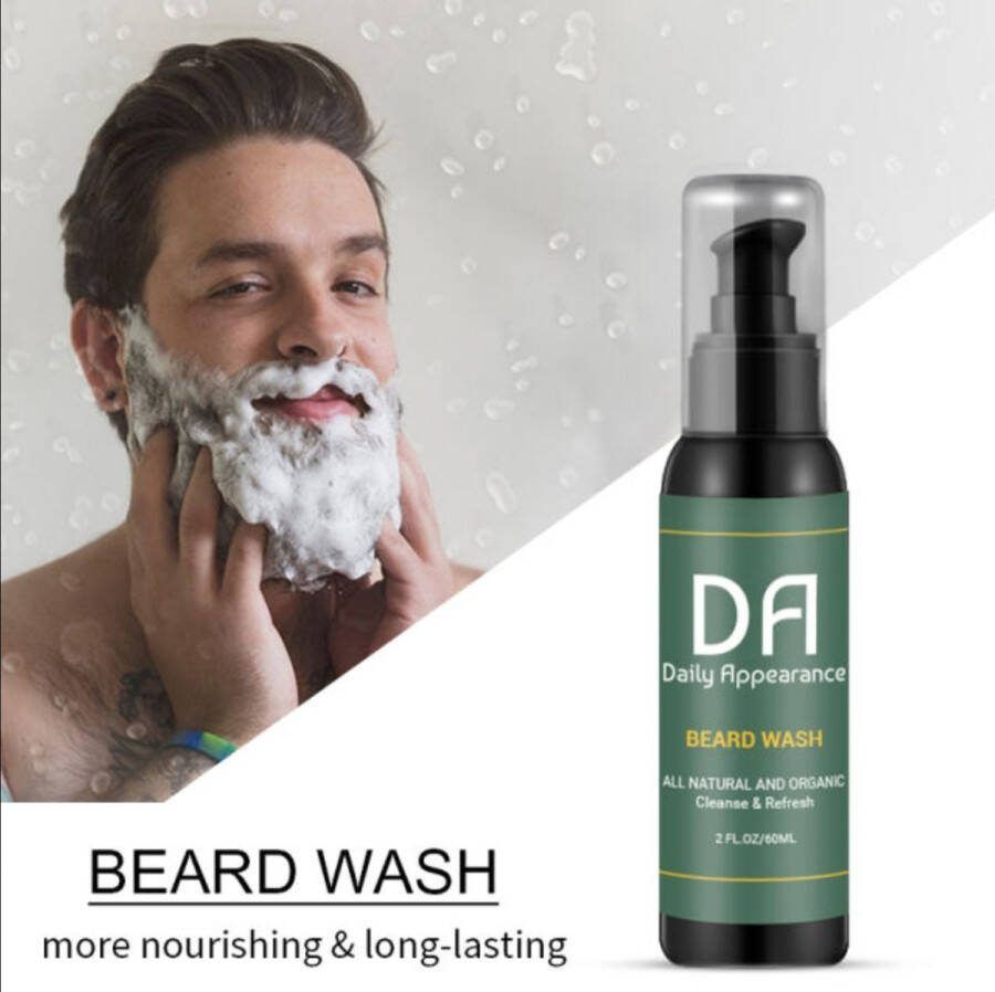 Unbranded Daily Appearance Baardgroei Kit Baardkam Baardroller Baardolie Baardbalsem Baardshampoo