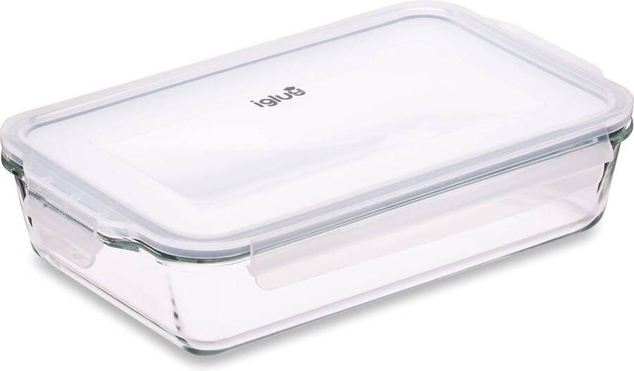 Unbranded Glazen Lasagne Schaal met Luchtdichte Snap Lock-Deksel Grote Rechthoekige Oven Schaal BPA-Vrij Magnetron Vriezer & Vaatwasserbestendige Ovenschaal 2.2L (Koken en Invriezen)