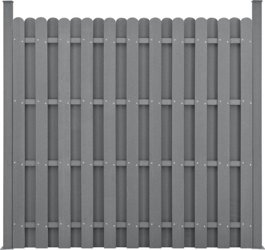 Unbranded HKC Tuinscherm Hekwerk Max Met Paaltjes Grijs HKC Waterdicht HKC