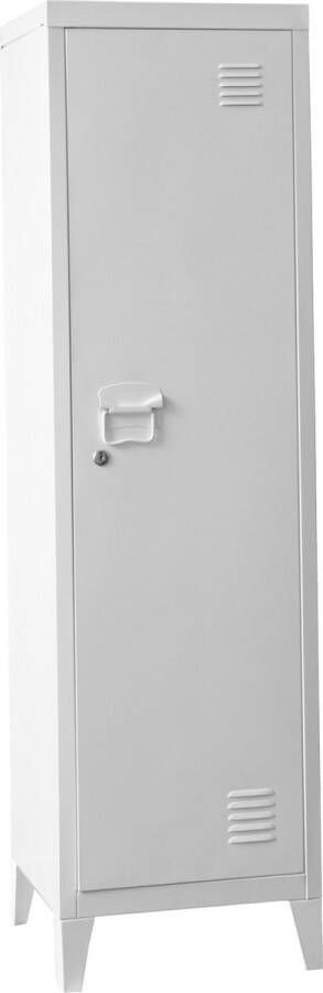 Unbranded Lockerkast Roxy Metaal 137x38x38 cm Wit Stijlvolle uitstraling