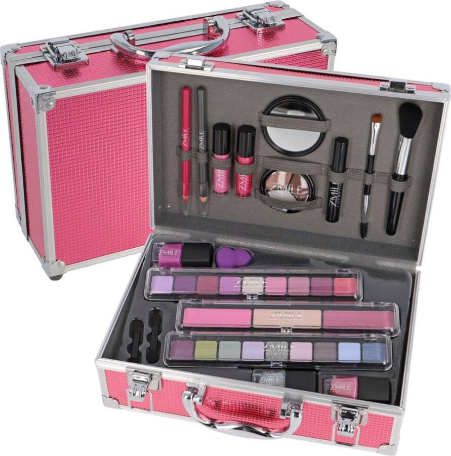Unbranded Merry Berry Make Up Koffer Meisjes Met Inhoud 38-Delig Make Up Koffer Kinderen Make Up Koffer Gevuld Cosmetica Koffer Beautycase Meisjes Veganistische Cosmetica Roze ‎26 x 19 x 9 cm