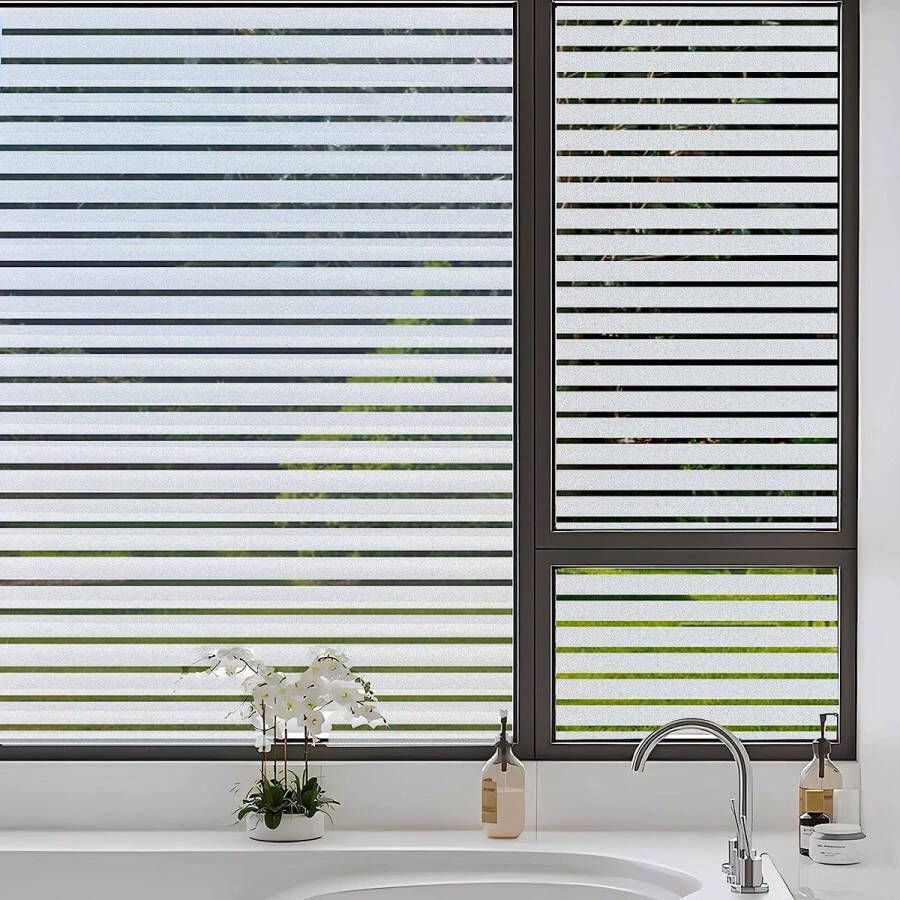 Unbranded Raamfolie voor privacy decoratief glinsterend zelfklevend statisch voor kantoor en thuis (44 5 x 200 cm)