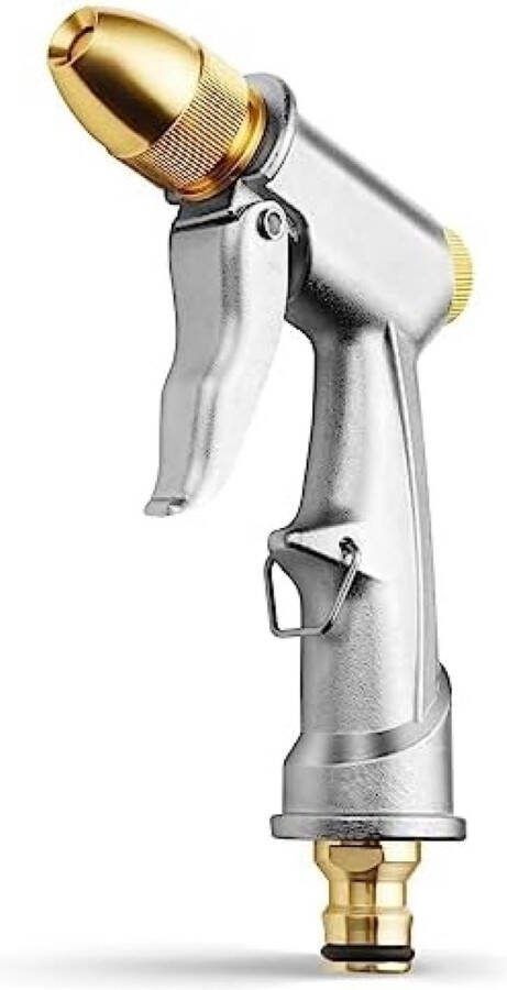 Unbranded Tuinslang Spuitpistool Zwaar Metalen Waterpistool Hogedruksproeier voor Planten Water geven Reinigen Autowassen en Huisdieren Douchen