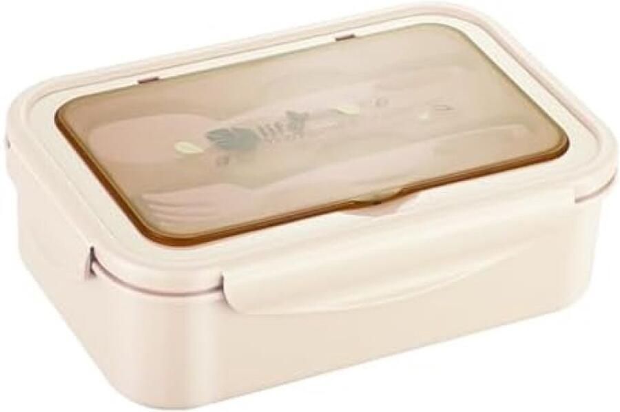 Unbranded 1 stuk schoollunchbox verzegelde lunchbox ontbijtbox picknicksnackbox 3-in-1 vak-lunchbox geschikt voor camping school