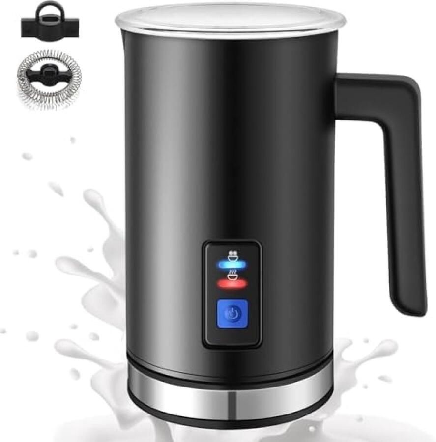 Unbranded Melkopschuimer 500 W automatische elektrische melkopschuimer met stille werking geschikt voor koud en warm opschuimen met coating snel schuim
