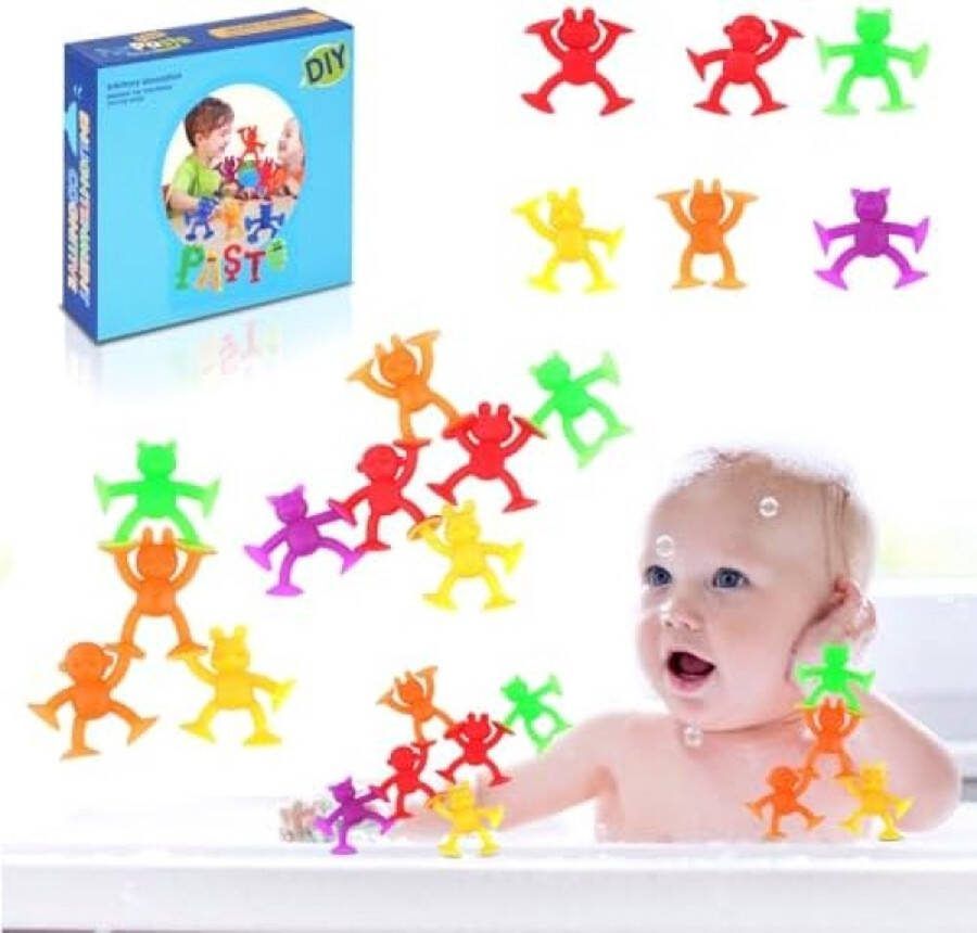 Unbranded Zuignapspeelgoed 12 stuks badspeelgoed voor kinderen interactief sensorisch speelgoed