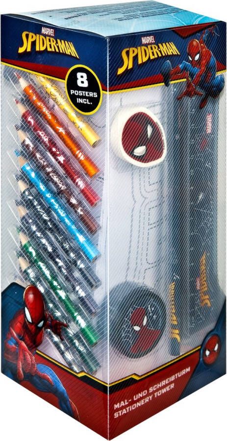 Under Cover Undercover Spider-Man Stationary Tower Set of 25 Pieces