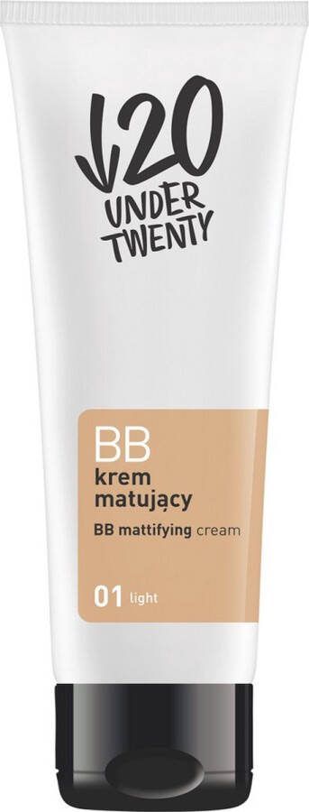 Under Twenty Matte BB Cream 01 Licht 60ml