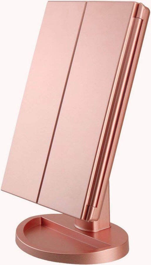 Underestimate Make Up Spiegel met Verlichting Dimbare LED licht Scheerspiegel Makeup roze