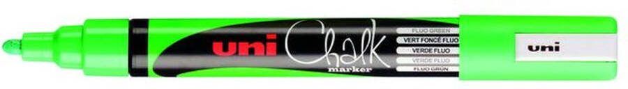 Uni-ball Krijtstift Chalk rond fluo groen 1 stuk 6 stuks