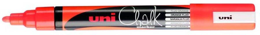 Uni-ball Krijtstift Chalk rond fluo oranje 6 stuks