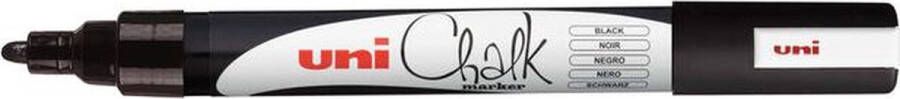 Uni-ball Krijtstift Chalk rond zwart 1 stuk 6 stuks