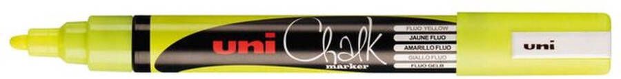 Uni-ball Krijtstift rond 1.8-2.5mm fluor geel 12 stuks