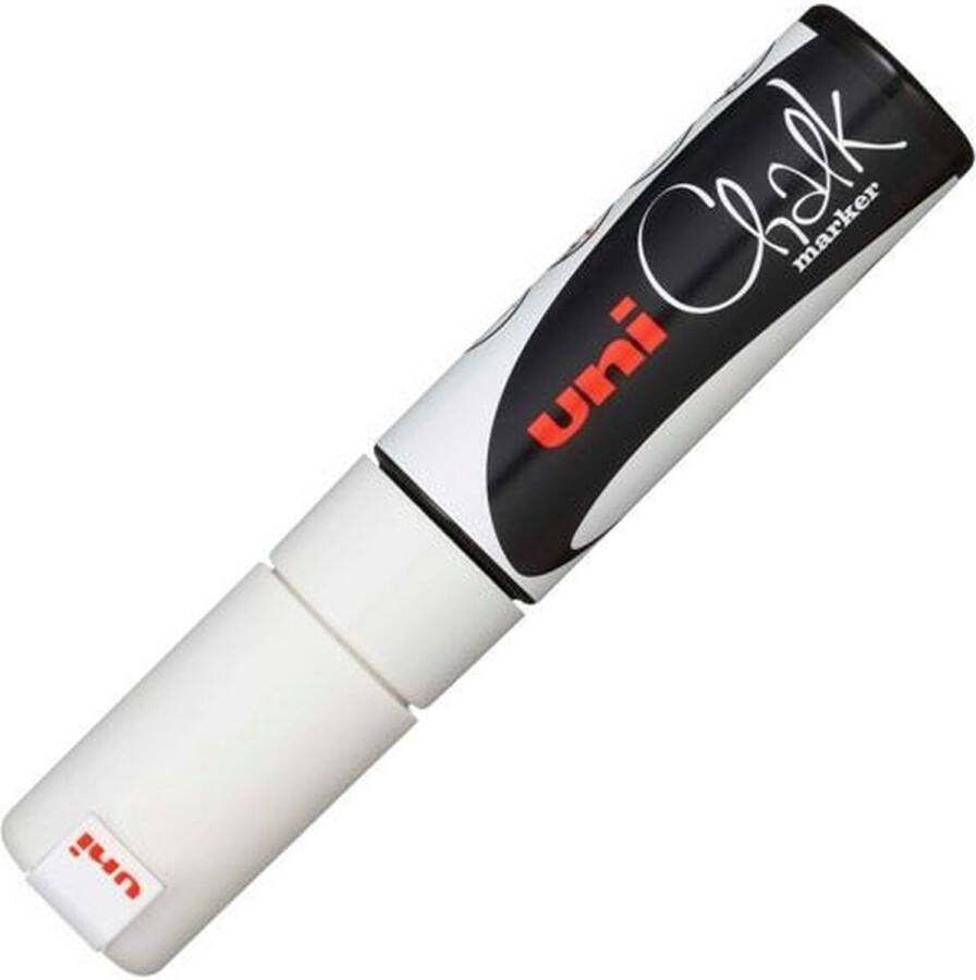 Uni-ball Krijtstift schuin wit Omdoos a 6 stuk 6 stuks