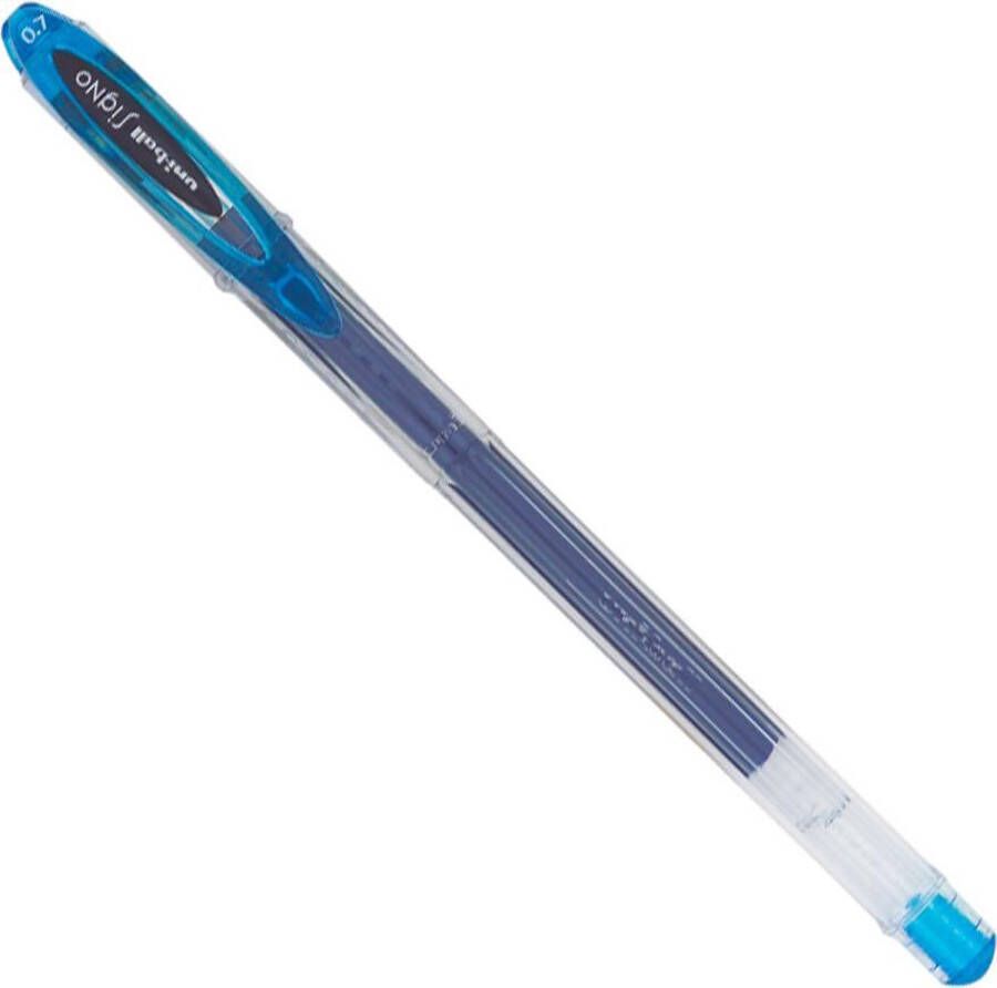 Uni-ball Lichtblauwe Gelpen Signo UM-120 Gel Pen Gel pen met snel drogende licht- en water resistente inkt 0.7mm schrijfbreedte