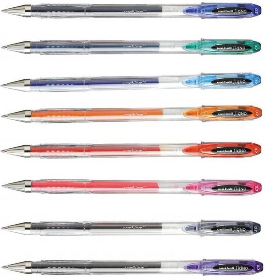 Uni-ball Paarse Gelpen Signo UM-120 Gel Pen Gel pen met snel drogende licht- en water resistente inkt 0.7mm schrijfbreedte