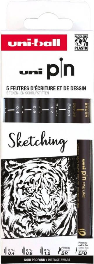 Uni-ball Uni Pin sketching set 5 stuks Fineliner set voor Schetsen