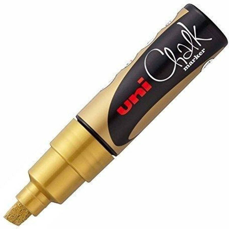 Uni-ball Vloeibare krijtstiften PWE-8K Gouden 6 Stuks