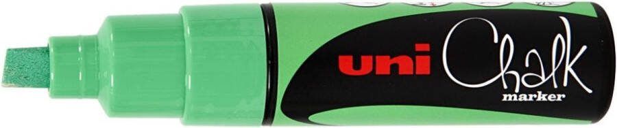 Uni Posca Chalk Marker Krijtstift Neon Groen Krijtbord Ramen Glas Porselein Plastic Spiegels Papier Lijndikte: 8mm Uni Chalk 1 stuk