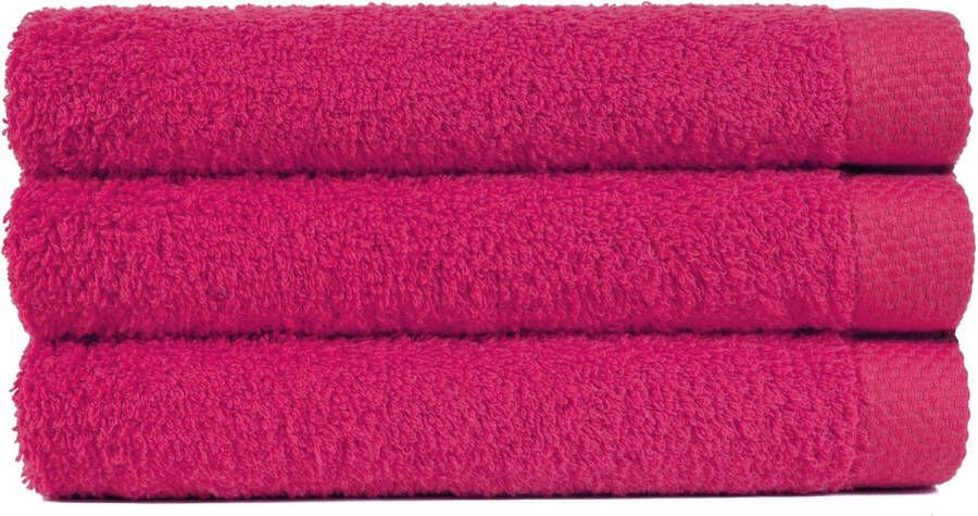 Uni pure royal Douchelaken 70x140 cm Fuchsia col 1822 3 stuks