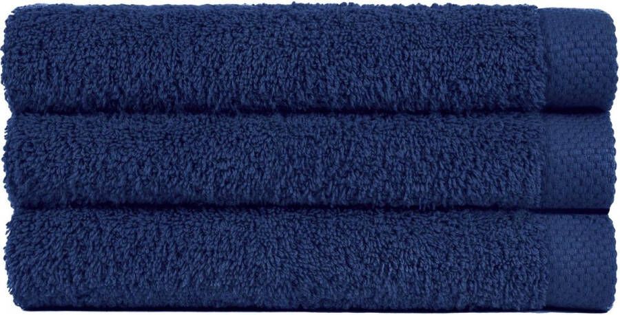 Uni pure royal Douchelaken 70x140 cm Marine Blauw 3 stuks