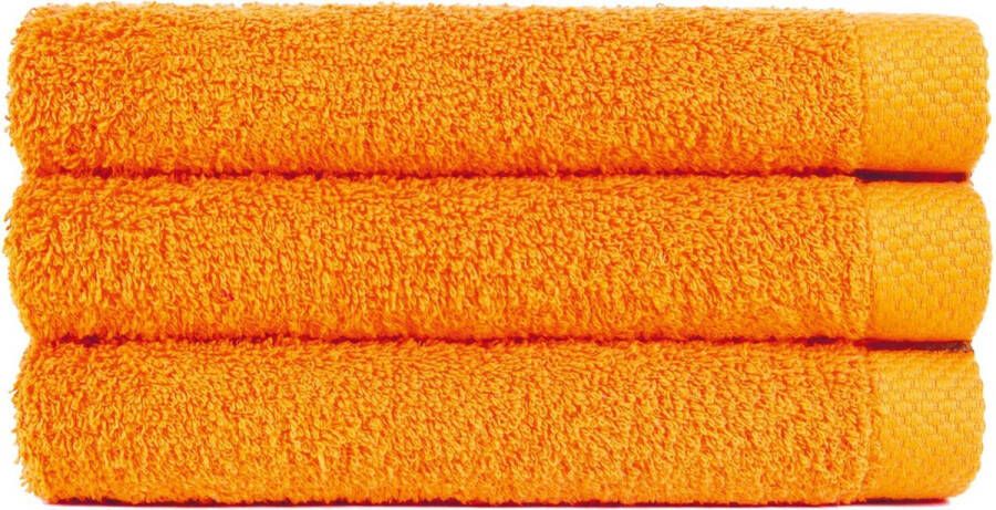 Uni pure royal Douchelaken 70x140 cm Oranje 3 stuks