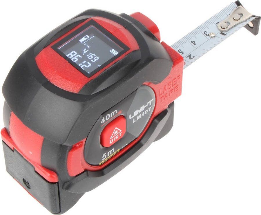 UNI-T LM40T rolmaat 5 meter met laser 40 meter afstandsmeter en LCD display