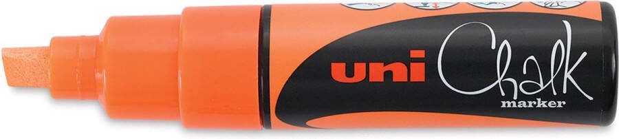 Uniball uni-ball Krijtmarker fluo oranje beitelvormige punt van 8 mm