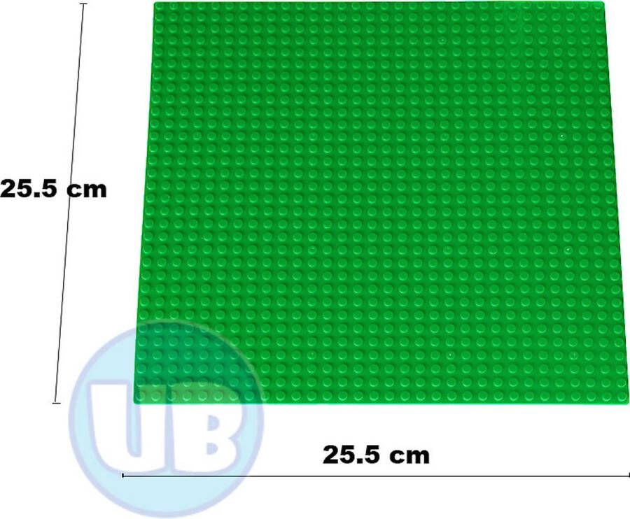 Uniblocks Classic bouwplaat Groen 25 5 x 25 5 cm | City | combineer met Lego bouwplaten | grondplaten 32x32 noppen | wegen | wegplaat| stad | Geschikt voor LEGO bouwplaten bouwplaat wegplaat