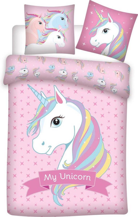 Unicorn Dekbedovertrek Eenpersoons 140 x 200 cm Polyester