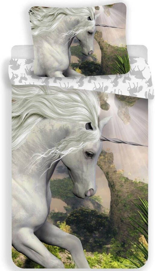 Unicorn Dekbedovertrek Mystical Eenpersoons 140 x 200 cm Multi