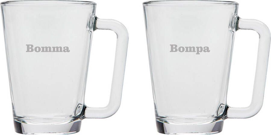 UNIGLASS Theeglas gegraveerd 26cl Bomma-Bompa