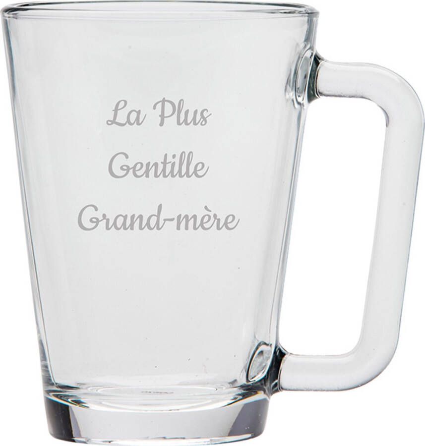 UNIGLASS Theeglas gegraveerd 26cl La Plus Gentille Grand-mère