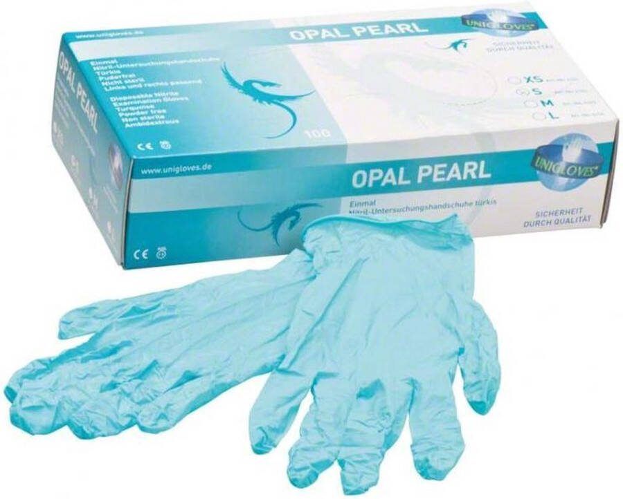 Unigloves wegwerphandschoenen Opal Pearl maat S de beste koop wegwerphandschoenen voor kapper styliste schoonheidsspecialiste tatoeëerder & zorgverlener!