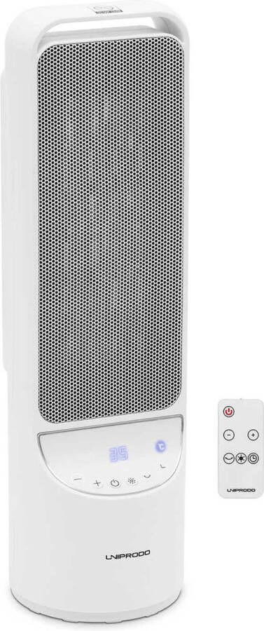 Uniprodo Elektrische Ventilatorkachel 1200 2000 W Draaibaar Wit Uni_heater_11