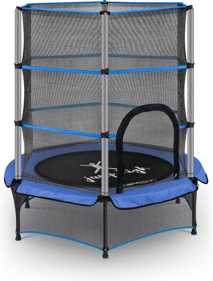 Uniprodo Kindertrampoline Met Veiligheidsnet 140 Cm 50 Kg Blauw Uni_trampoline_03