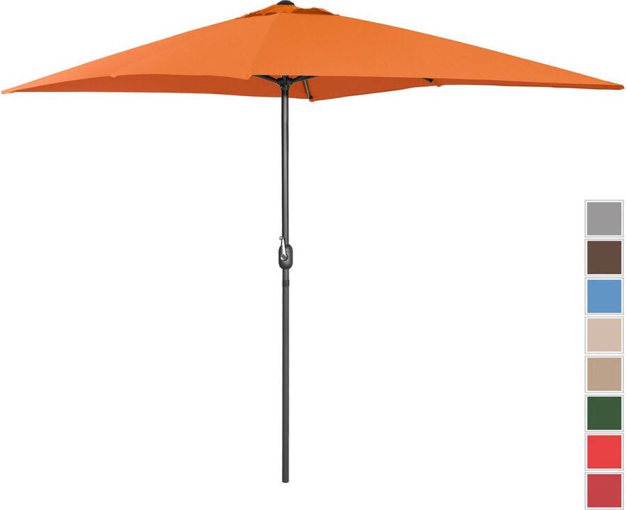 Uniprodo Parasol groot oranje rechthoekig 200 x 300 cm