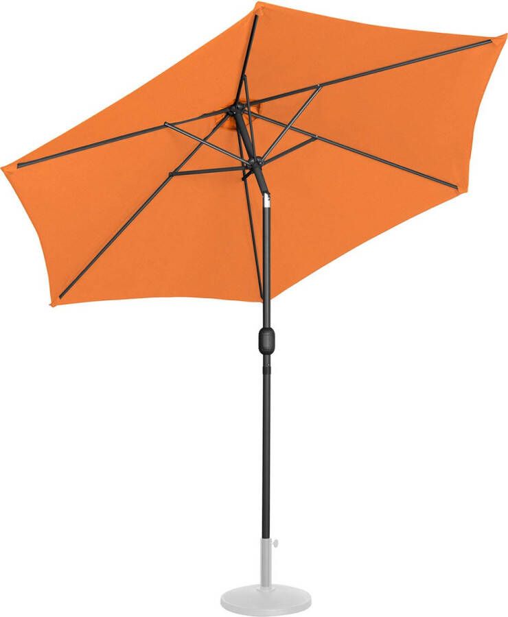 Uniprodo Parasol groot oranje zeshoekig Ø 270 cm kantelbaar