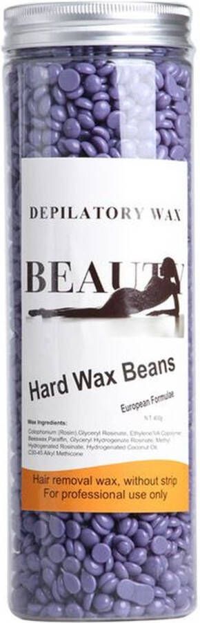 Uniq Wax Pearl Lavendel 400g Ontharingswax Navulling wax beans Ontharen van lichaam en gezicht Brazilian hard wax beans Wax ontharen Professionele Ontharingswax