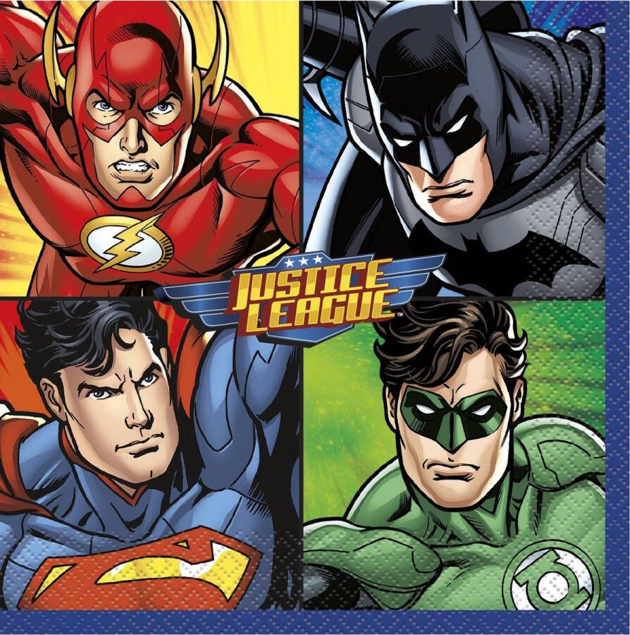 Unique 16 Justice League servetten Decoratie > Papieren servetten