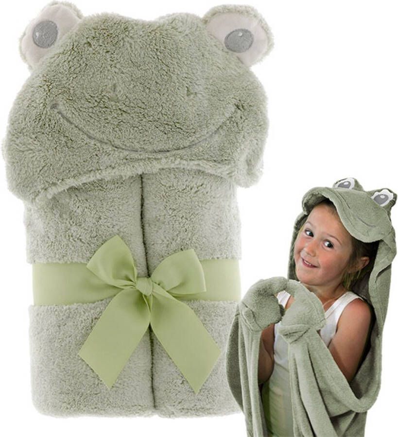 Unique Living Badjas plush baby animal 100x75cm frog